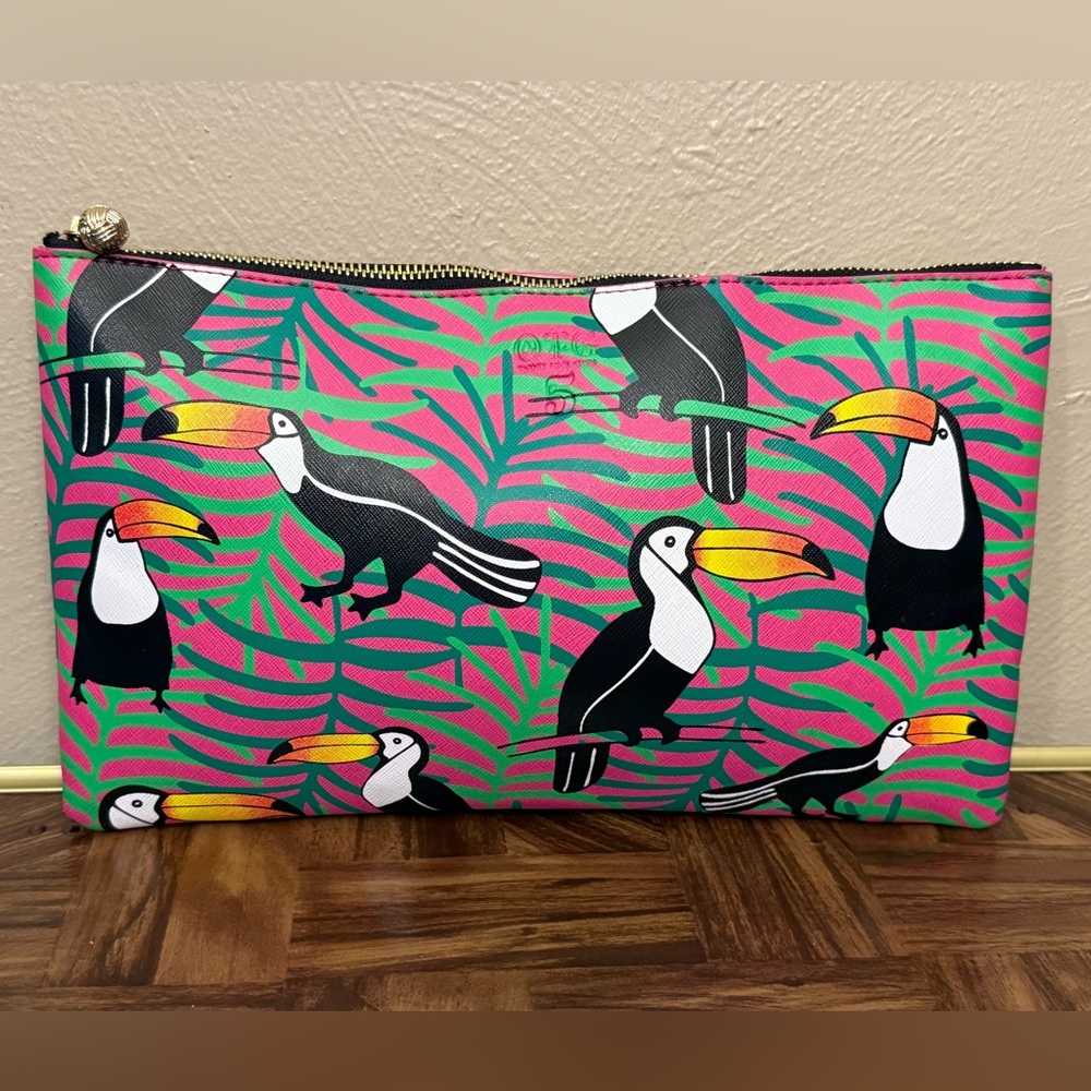 OTG On the Go Twenty Four Seven #5 Tropical Toucan Zipper Bag Pouch